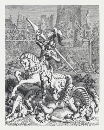 Illustrasjon for Tennysons dikt, The Princess (gravering) av Daniel (after) Maclise