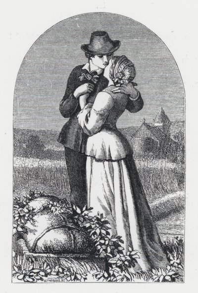 Illustrasjon for Tennysons dikt, The Princess (gravering) av Daniel (after) Maclise