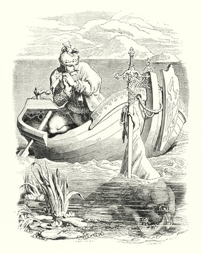 Arthurs død (gravering) av Daniel (after) Maclise