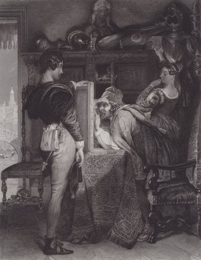 Salvator Rosa (gravering) av Daniel (after) Maclise