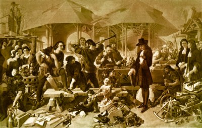 Peter den store ved Deptford Dockyard av Daniel 1806 70 Maclise