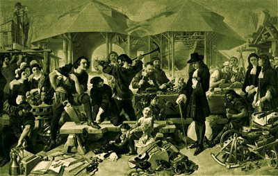 Peter den store ved Deptford Dockyard av Daniel 1806 70 Maclise