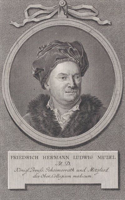 Portrett av Friedrich Ludwig Hermann Muzel, ca. 1778. av Daniel Berger