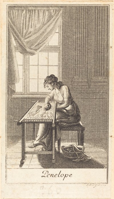 Penelope av Daniel Berger after Daniel Nikolaus Chodowiecki