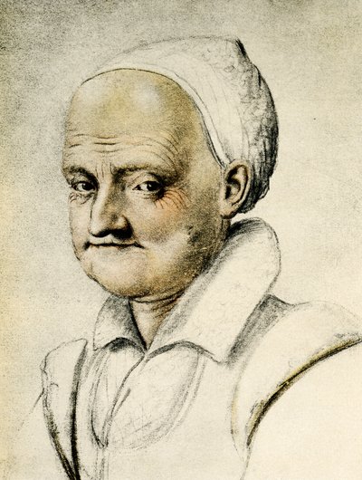 Portrett av en gammel kvinne av Daniel Dumonstier or Dumoustier