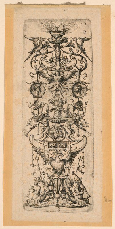 Ornamental lysekrone av Daniel Hopfer