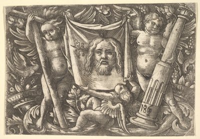 Sudarium holdt av to engler, ca. 1515. av Daniel Hopfer