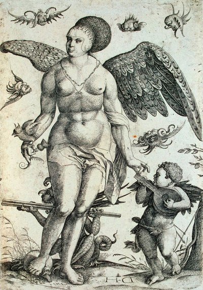 Voluptas, tidlig på 1500-tallet. av Daniel Hopfer the Younger