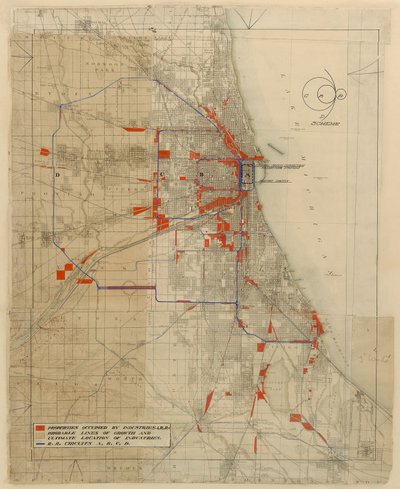 Plan for Chicago, Chicago, Illinois, Railroad Circuits Diagram av Daniel Hudson Burnham