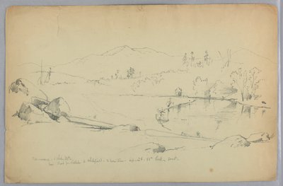 Ammonoosuc-elven og White Mountains, N.H. av Daniel Huntington