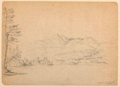 Chocorua Mountain fra Cara's Pond, New Hampshire av Daniel Huntington