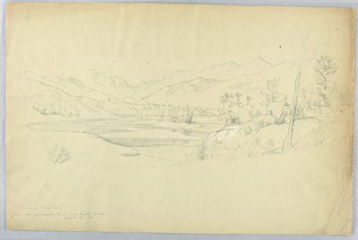 Franconia Notch fra Pemigewasset-elven nær Grafton House av Daniel Huntington