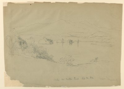 Landskapsskisse, Walker Pond, New Hampshire av Daniel Huntington