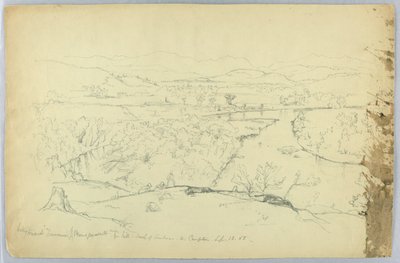 Ser mot Franconia & Pemigewasset River fra Hill sør for Sanborn - W. Campton av Daniel Huntington