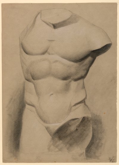 Mannlig torso fra en gipsstøp av Daniel Huntington