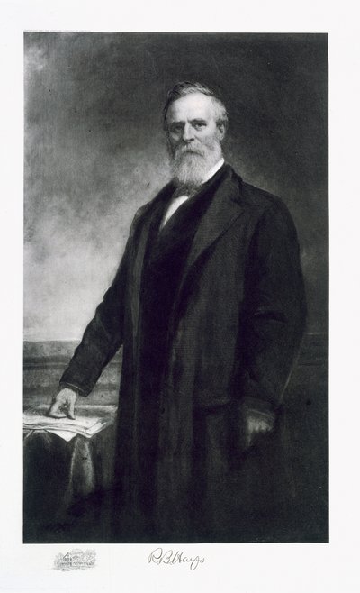 Rutherford B. Hayes, 19. president i USA, pub. 1901 (fotogravyr) av Daniel Huntington