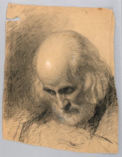 Studie for "A Lesson of Charity" av Daniel Huntington