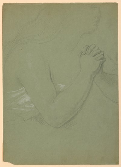 Studie for A Magdalen, F av Daniel Huntington