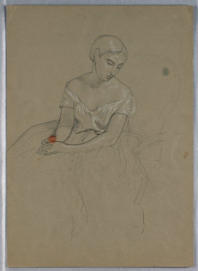 Studie for "Martha Washington Reception" av Daniel Huntington