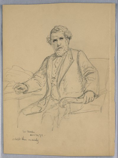 Studie for Portrait of Charles J. Martin av Daniel Huntington