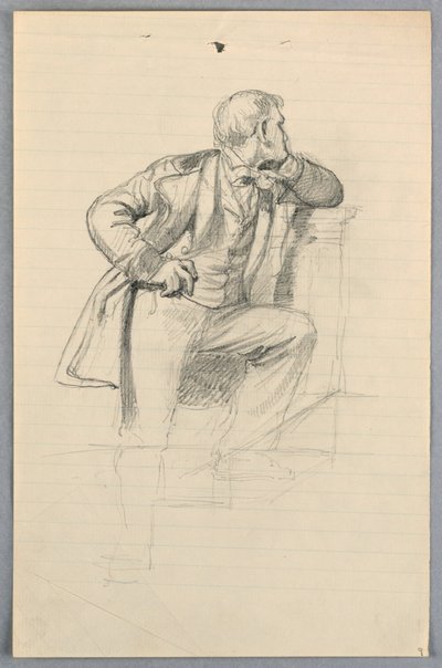 Studie for "Scientific Group" av Daniel Huntington