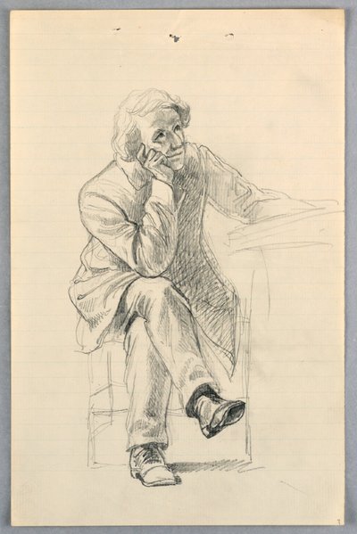 Studie for "Scientific Group" av Daniel Huntington