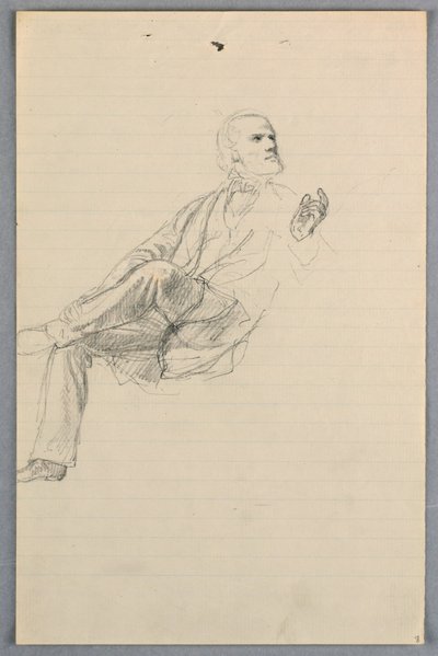 Studie for "Scientific Group" av Daniel Huntington