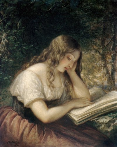 Study in a Wood, 1861. av Daniel Huntington
