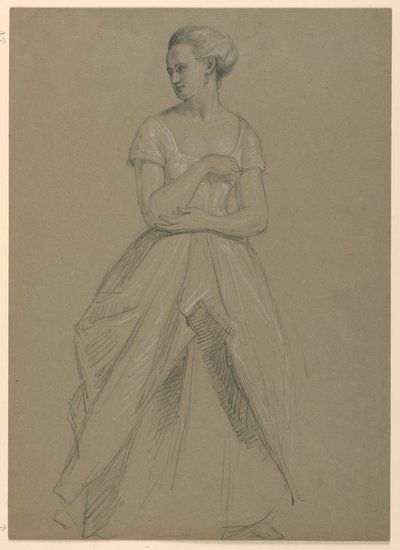 Studie av fru Bingham for "The Republican Court" (Lady Washingtons mottaksdag) av Daniel Huntington