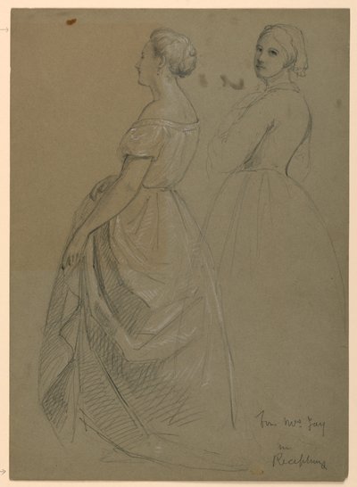 Studie av Mrs. Jay for "The Republican Court" (Lady Washingtons mottaksdag) av Daniel Huntington