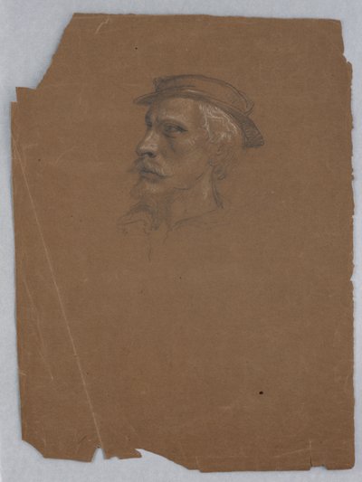 Studie av Titian for "Titian viser gravleggingen til Charles V og Clement VII" av Daniel Huntington