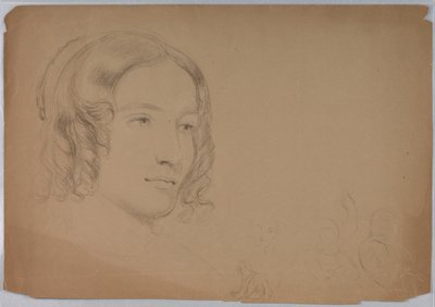 Studie av en kvinnes hode av Daniel Huntington