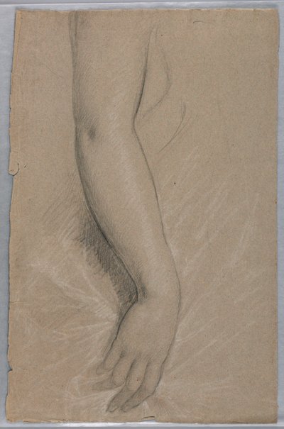 Studie av en arm for portrett av fru Rutherford B. Hayes av Daniel Huntington