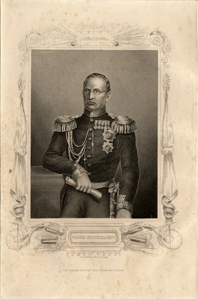 Portrett av prins Mikhail Dmitrievich Gorchakov 1795-1861, 1856 av Daniel John Pound