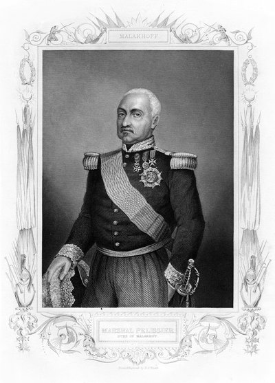 Aimable Jean Jacques Pelissier, hertug av Malakoff, marskalk av Frankrike, 1800-tallet. av Daniel John Pound