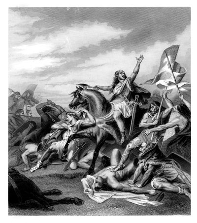 Slaget ved Tolbiacum, 496 e.Kr., 1875 av Daniel John Pound