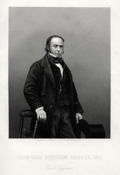 Isambard Kingdom Brunel , britisk ingeniør, c1880. av Daniel John Pound
