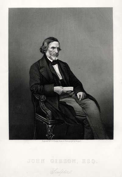 John Gibson, 1790-1866, britisk billedhugger, ca 1880. av Daniel John Pound