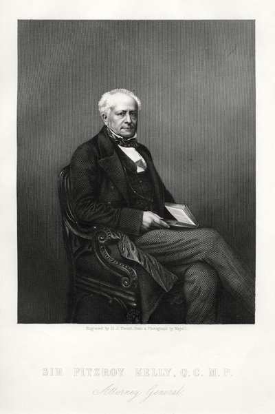 Sir Fitzroy Kelly, engelsk dommer, c1880 av Daniel John Pound