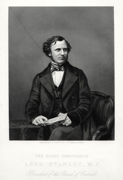 The Right Honorable Edward Henry Stanley, 15th Earl of Derby, britisk statsmann, c1880. av Daniel John Pound
