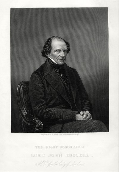 The Right Honorable John Russell, 1st Earl Russell, britisk liberal statsmann, c1880 av Daniel John Pound
