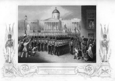 Avgangen til Grenadier Guards, Trafalgar Square, London, 1854 1857. av Daniel John Pound