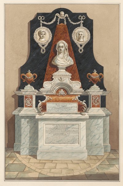 Minnesmerke for Ann Tolson også til Caleb Cotesworth og Susannah, hans kone fra Isleworth Church av Daniel Lysons