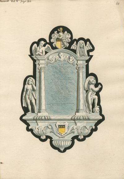 Minnesmerke over Richard Taylor fra Chiswick Church av Daniel Lysons