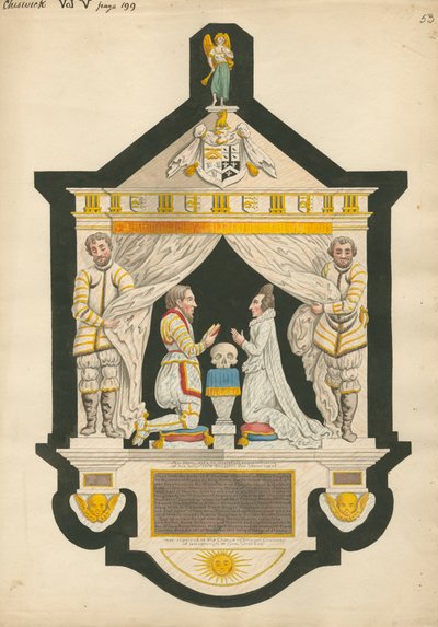 Minnesmerke for Sir Thomas Chaloner av Daniel Lysons