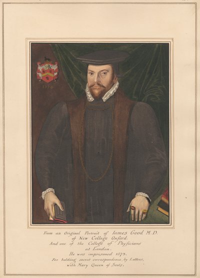 Portrett av James Good, MD ved New College Oxford av Daniel Lysons
