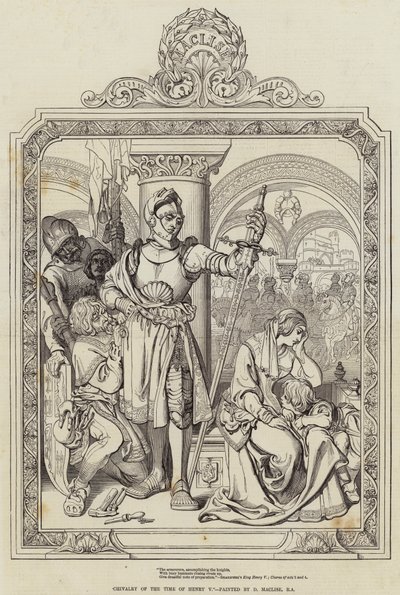 Ridderlighet fra Henry Vs tid av Daniel Maclise