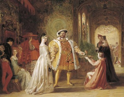 Første møte med Henry VIII og Anne Boleyn, 1835 av Daniel Maclise