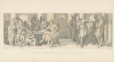 Harolds fangenskap kunngjort til William av Normandie, som får beskjed om at Guy of Ponthieu krever løsepenger for ham av Daniel Maclise