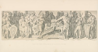 Harolds troskapsed til William, sverget over de helliges skjulte relikvier av Daniel Maclise